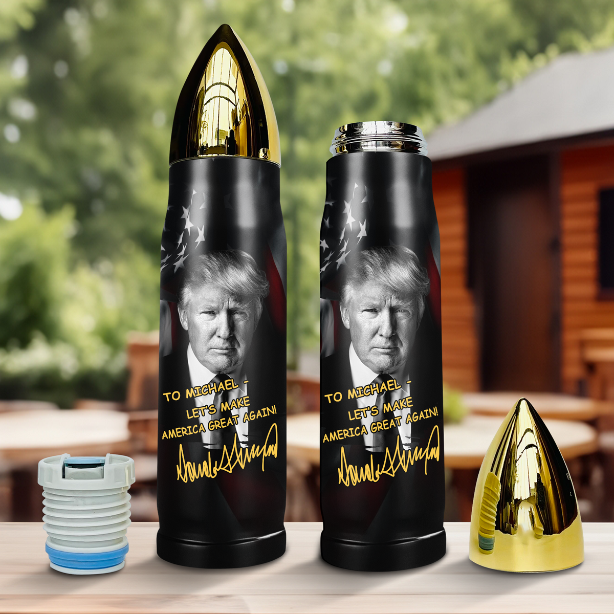 Custom Name Let's Make America Great Again Trump B-Tumbler N369 62728