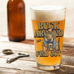 Trump Buck Around And Find Out Grunge Print Beer Glass HO82 65168