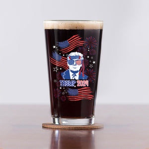Custom Independence Day American Donald Trump Print Beer Glass N304 62548 HO82