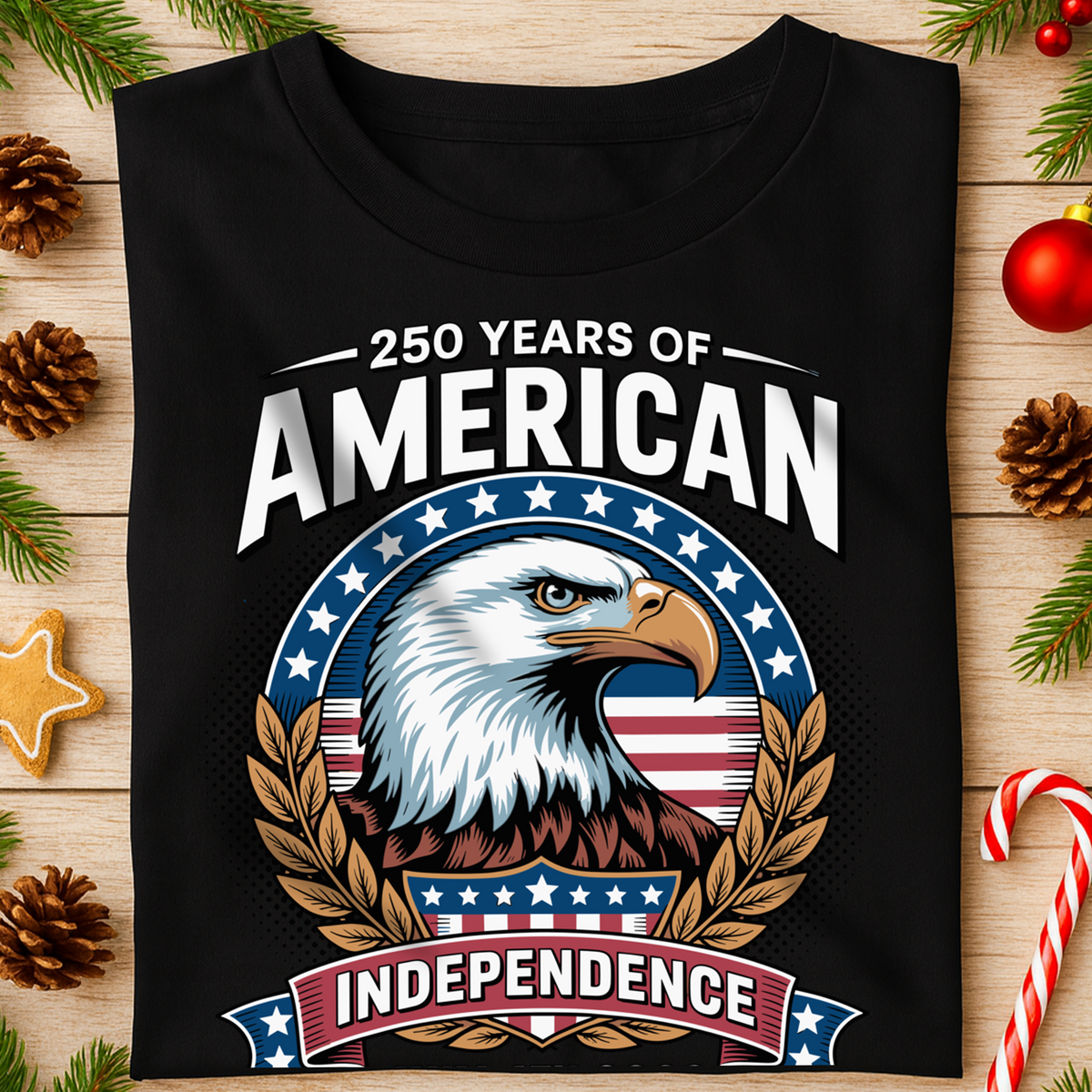 American 250 Years Independence Eagle - July 4th 2026 Dark Shirt LM32 895247