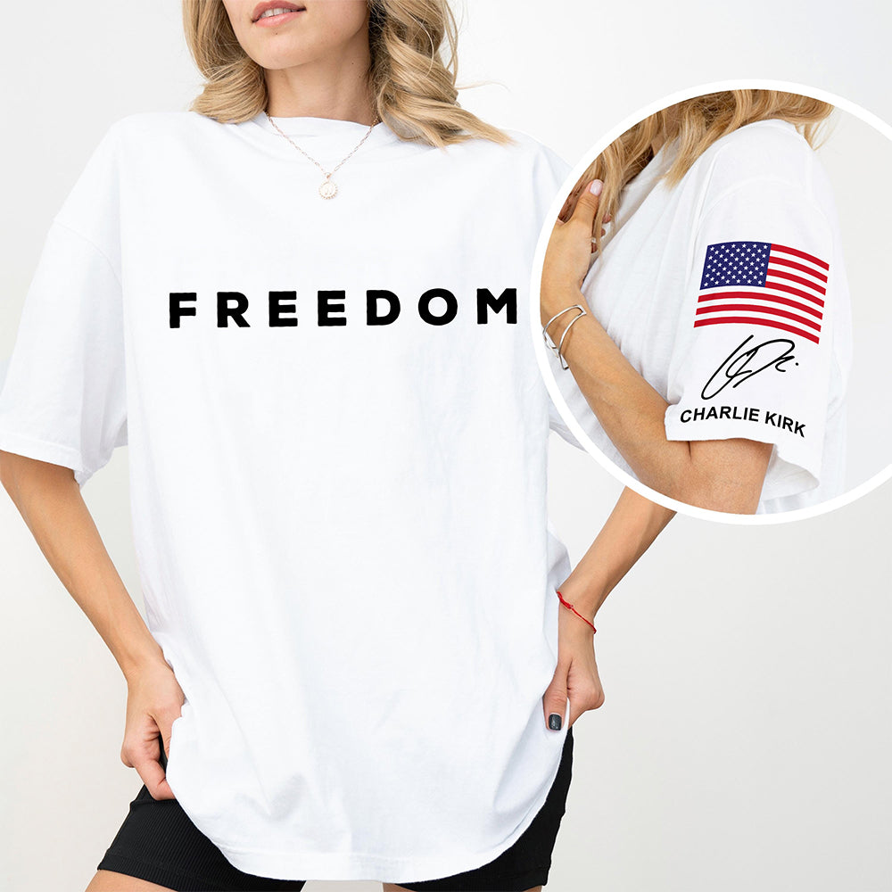 Charlie Kirk Freedom Signature Shirt TH10 64527