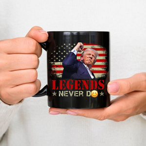 Legend Never D** Donald Trump Black Mug TH10 63153