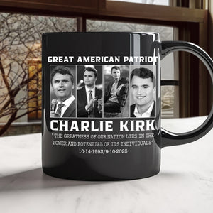 Prayers Up for Charlie Kirk Great America Patriot Black Mug HO82 65746