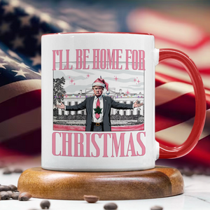 Trump I'll Be Home for Christmas, White House Accent Mug HA75 63788