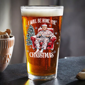 I’ll Be Home for Christmas Trump Beer Glass – Perfect Festive Gift HO82 63713