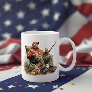 Patriotic Trump Hunting Gear Perfect for Gun Lovers and Hunters White Mug LM32 63877