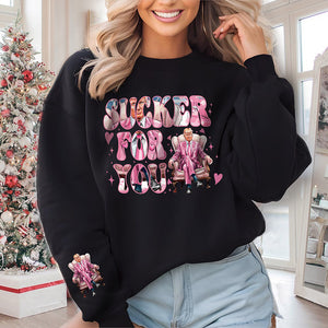 Sucker For You Sleeve Sweatshirt TH10 64331