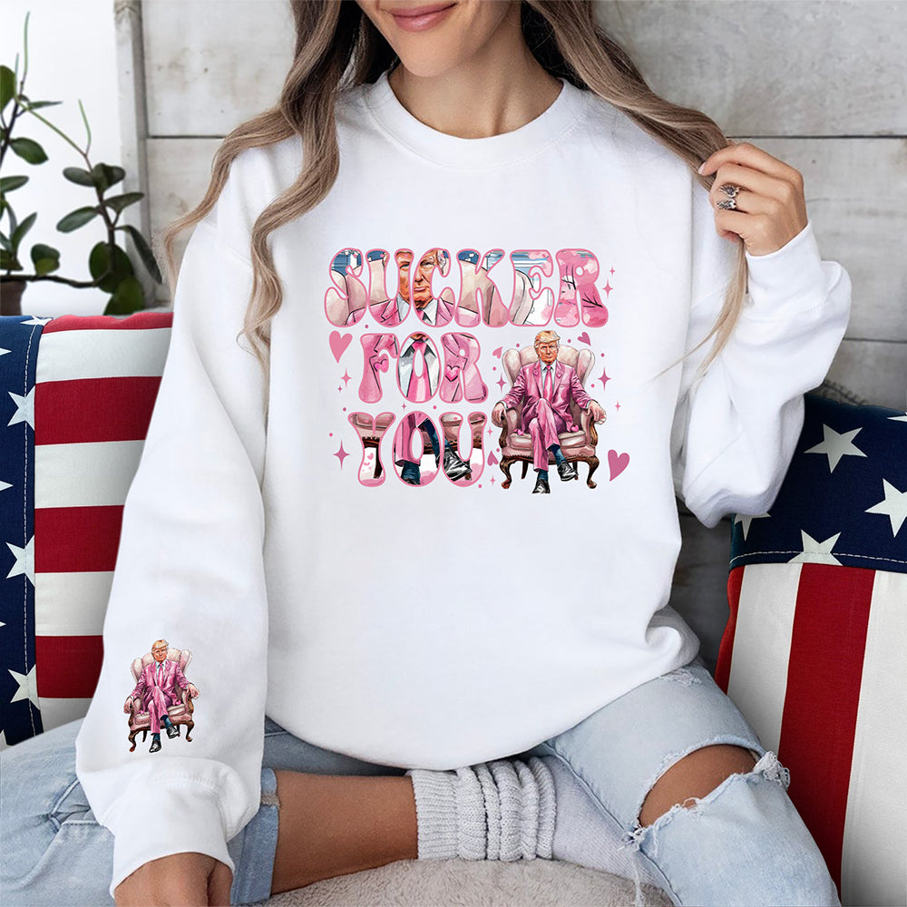 Sucker For You Sleeve Sweatshirt TH10 64331