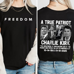 Justice For Charlie Kirk Back and Front Shirt HO82 66004