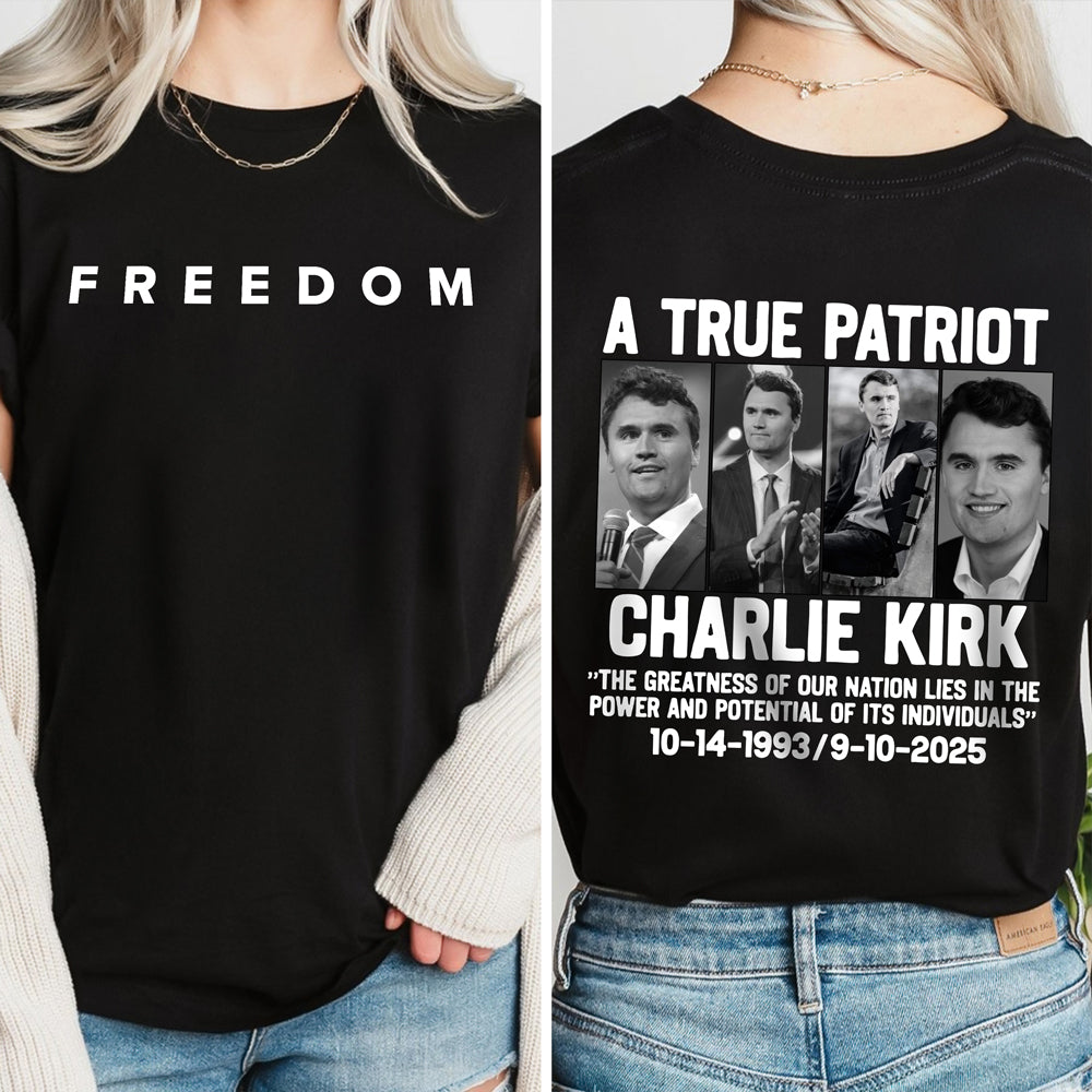 Justice For Charlie Kirk Back and Front Shirt HO82 66004