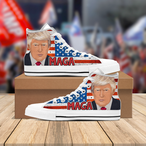 Maga Trump 2024 With US Flag High Top Shoes T368 HA75 62844