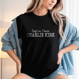 Rest In Peace Charlie Kirk Memorial Dark Shirt LM32 65447