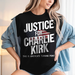 Justice For Charlie Kirk, This is America’s Turning Point Dark Shirt LM32 65595