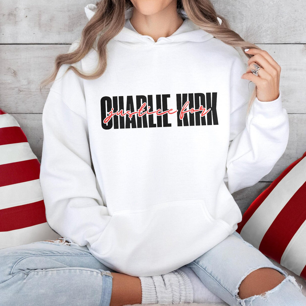 Justice For Charlie Kirk America Patriot Memorial Bright Shirt LM32 65601