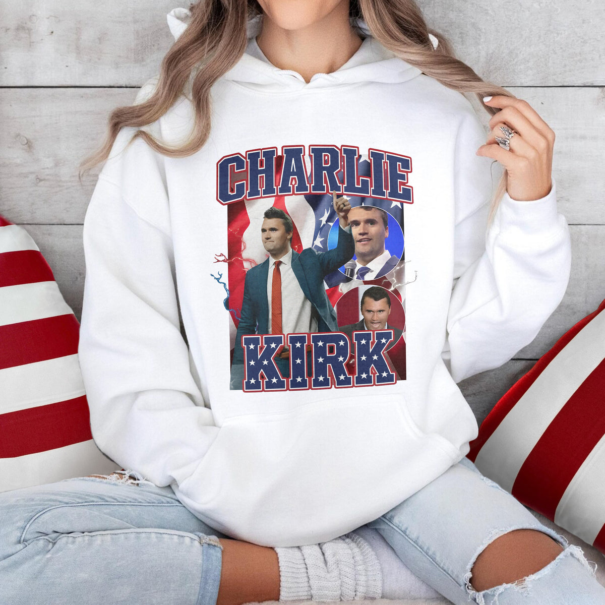 Patriotic Tribute to Charlie Kirk Memorial Bright Shirt LM32 65611
