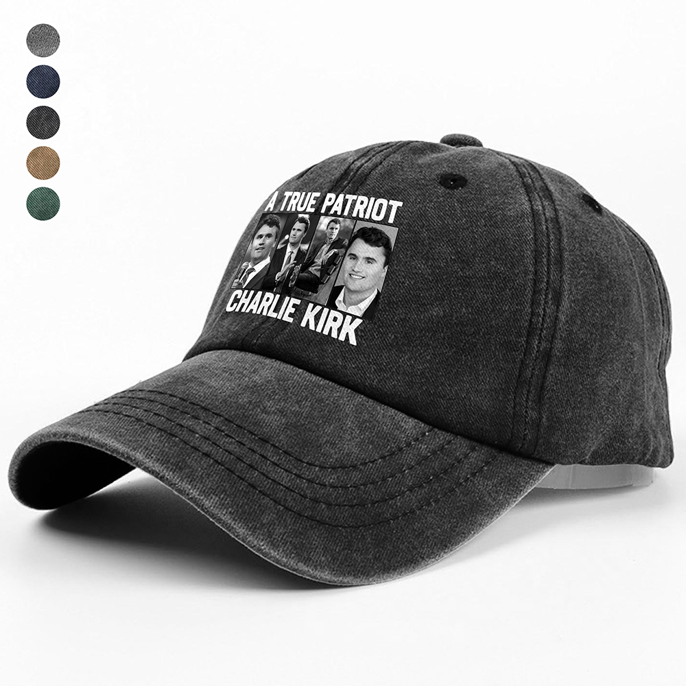 Justice for Charlie Kirk - Prayers Up Charlie Washed Denim Baseball Cap HA75 64420