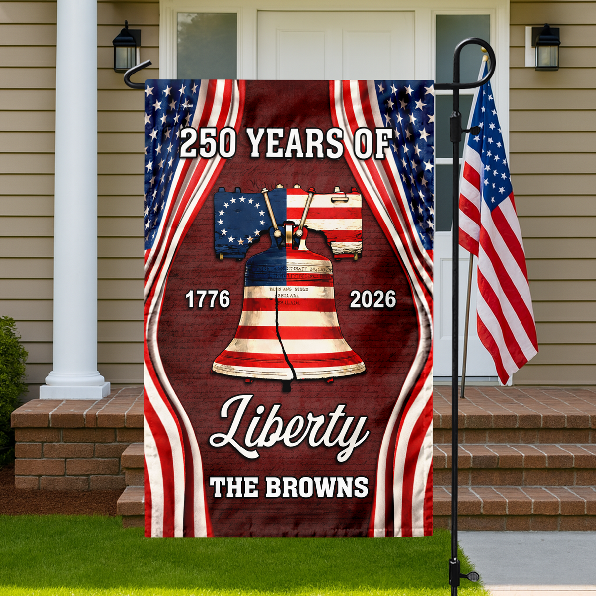 250 Years of Liberty, American Betsy Ross 1776 2026 Patriotic Garden Flag LM32 897745