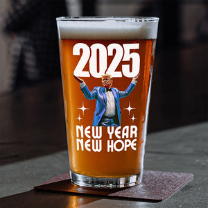 Funny Trump New Year New Hope Inauguration Party Celebration Beer Glass LM32 65083