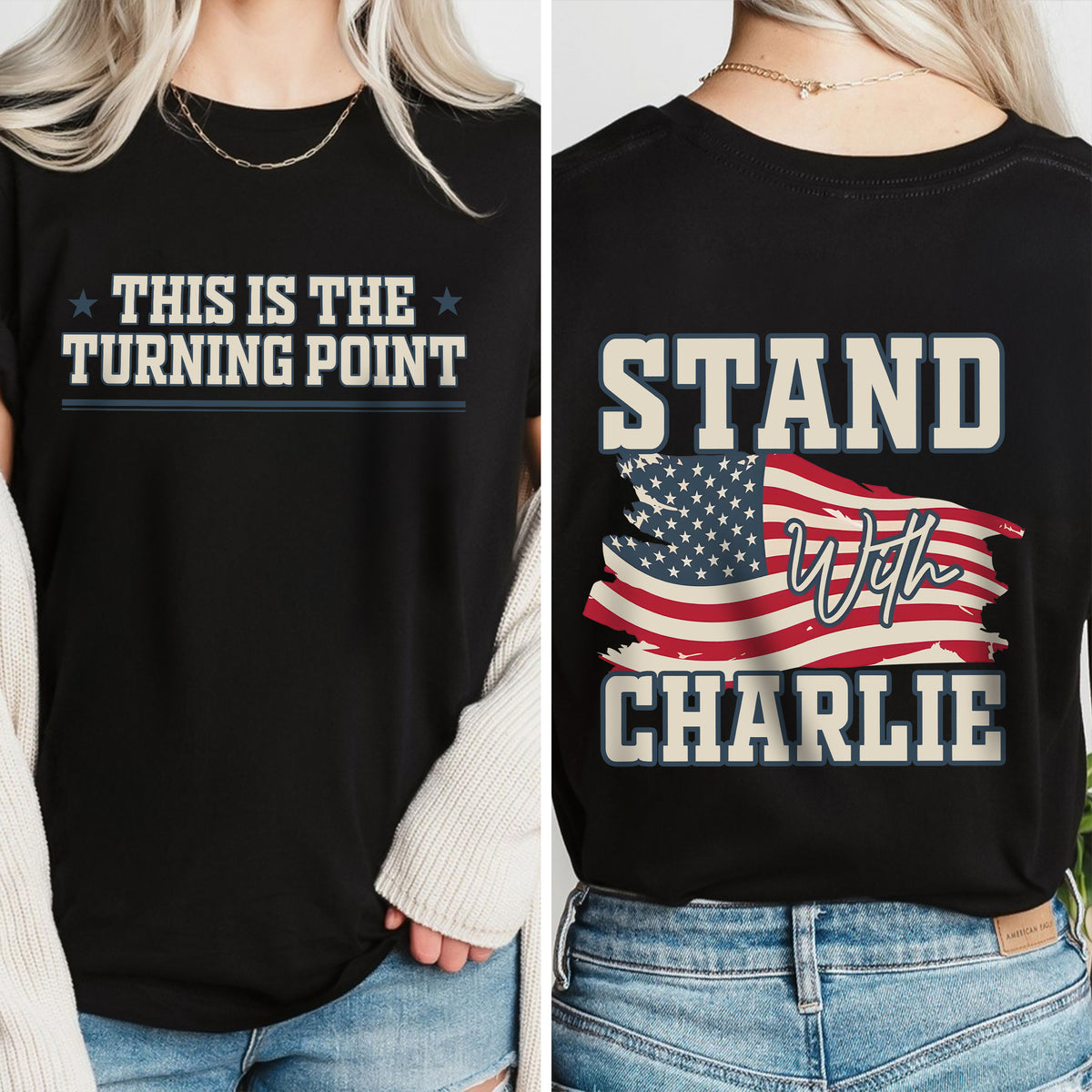 Justice For Charlie Kirk - This Is The Turning Point Back and Front Shirt LM32 65551