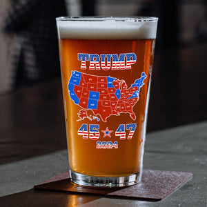 Trump 45 47 US Presidential Election 2024 Map Beer Glass N304 HA75 64108