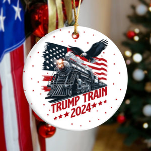 Trump Train 2024 for Patriotic Fans Ceramic Ornament LM32 63935