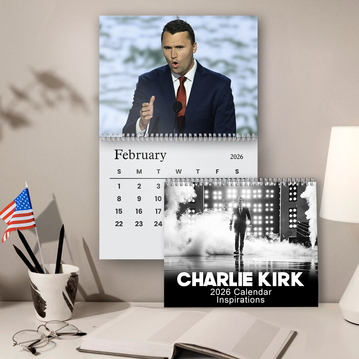 Charlie Kirk Calendar 2026 Turning Point USA Inspirational Wall Calendar LM32 65791