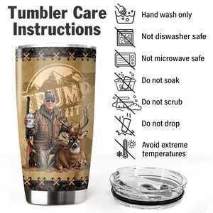 Custom Trump Deer Hunting, Duck Hunting Fat Tumbler HA75 64042