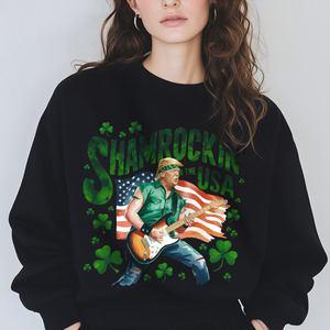 Shamrockin’ The Usa Trump ST. Patrick’s Day Dark Shirt CH07 67330