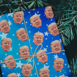 Custom Trump Face Galaxy Wrapping Paper For Christmas Gift HO82 65450