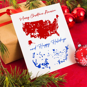 Merry Christmas America and Happy New Year Trump Christmas Card HO82 65518