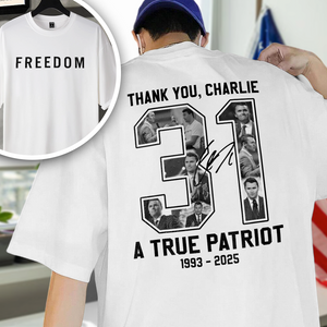 Freedom - Rest In Peace Charlie Kirk Back and Front Bright Shirt CH07 67732