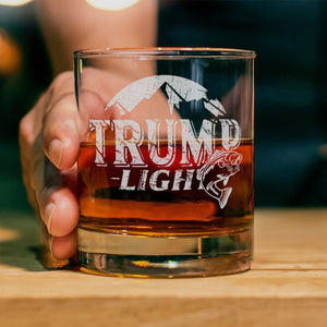 Custom Trump Light Fishing Lovers Engraved Rock Glass HO82 65470