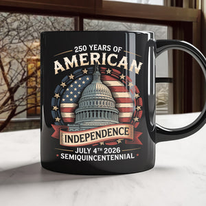 250 Years Of America Black Mug TH10 894655