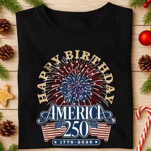 America 250 Semiquincentennial Fireworks Celebration Dark Shirt HO82 894604