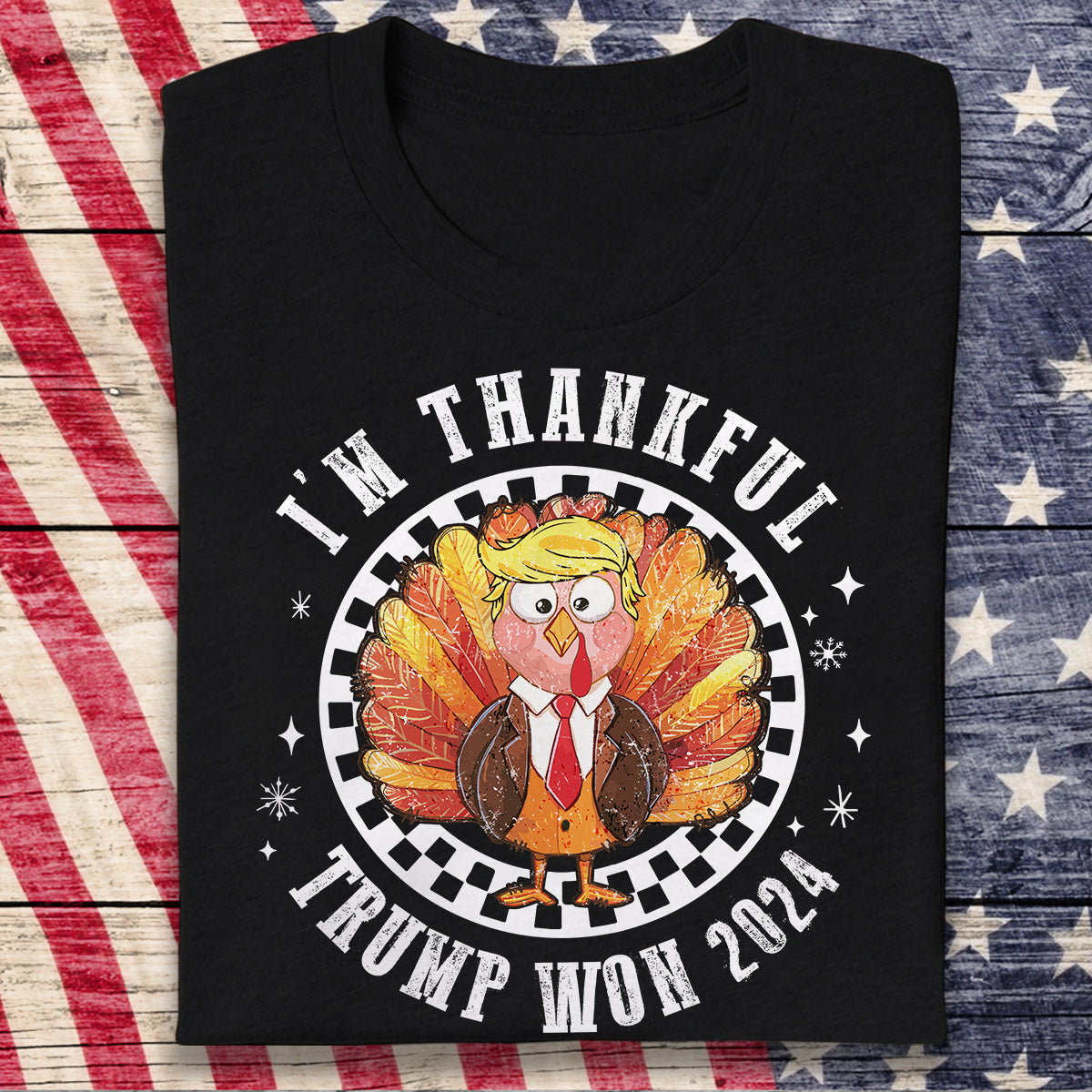 Trump Won 2024 I'm Thankful Dark Shirt HO82 65480