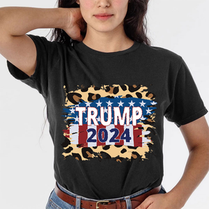 Trump 2024 With Leopard Pattern Shirt HO82 62712