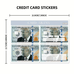 Vinyl Cute Trump Design PVC Credit Card Skins Accessories for Bank Cards HA75