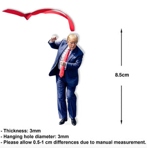 Trump Dancing Ornament, Christmas Trump Acrylic Ornament | Perfect for Car & Christmas Tree Decor