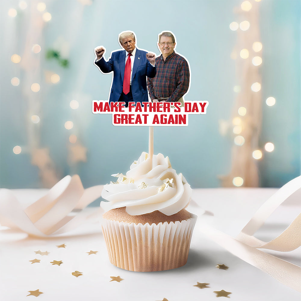 Custom Photo Trump Mom Trump Dad Party Decoration Cupcake Toppers LM32 65333