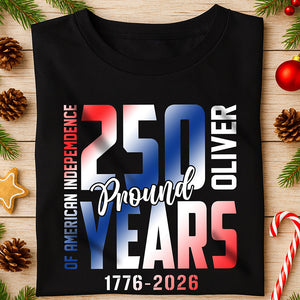 Custom Name 250 Years of American Independence Patriot Dark Shirt LM32 895147
