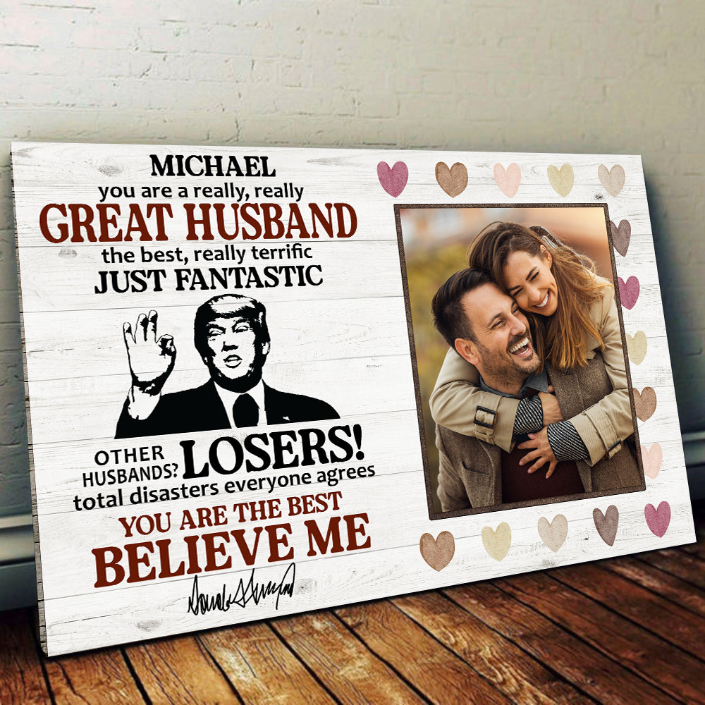 Custom Photo You're Really Great Canvas Wife Gifts For Mother's Day From Husband HA75 64386