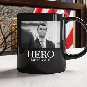 Hero Charlie Kirk American Hero Black Mug HO82 65830