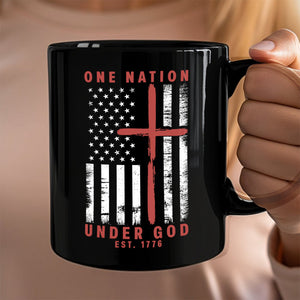 One Nation Under God Est. 1776 Black Mug LM32 895451