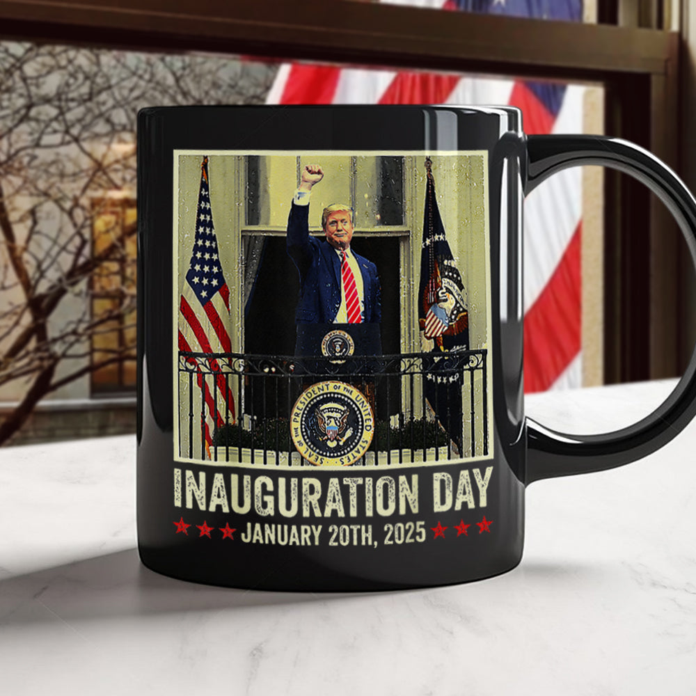 President Donald Trump Inauguration Day 2025 Memorabilia Black Mug HO82 65640