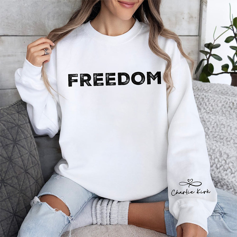 Charlie Kirk Freedom Sleeve Sweatshirt HA75 64566