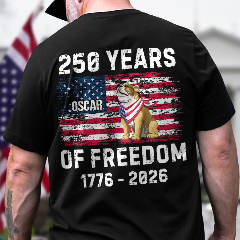 Custom Dog America 250 of Freedom Back Side Dark Shirt LM32 895315