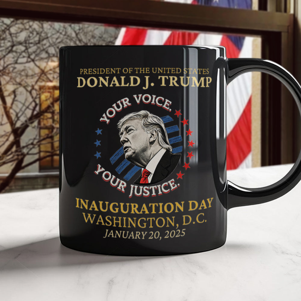 Trump Inauguration Day 2025 Commemorative Memorabilia Black Mug HO82 65636