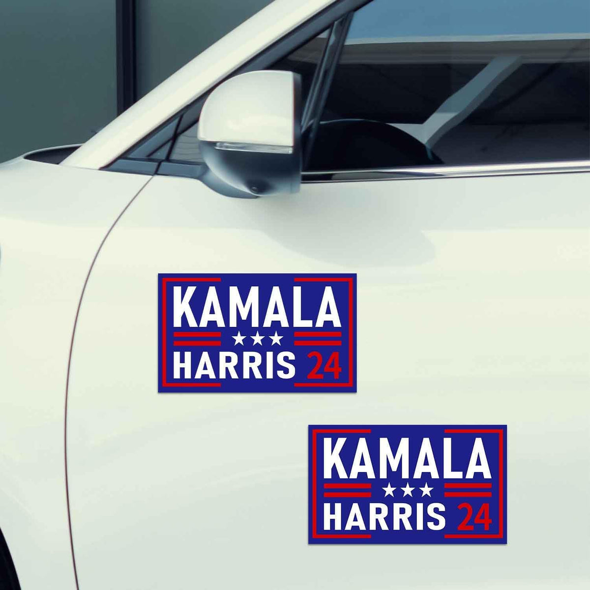 2Pcs 4X6 Inches Waterproof Kamala Harris Stickers Kamala Harris Decals for Car Bumper Laptop Botters and Car Window Decoration Blue