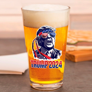 Independence Day American Donald Trump Print Beer Glass N304 62583