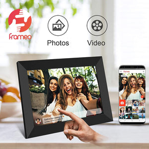 FRAMEO 10.1 Inch Smart Wifi Digital Photo Frame 1280X800 IPS LCD Touch Screen, Auto-Rotate Portrait and Landscape, Built in 32GB Memory, Share Moments Instantly via Frameo App from Anywhere